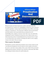 Privatisation and Disinvestment