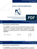 Clase 7 - Suma y Resta de Polinomios