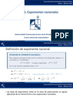 Clase 6 - Exponentes Racionales