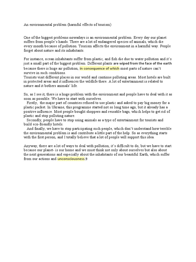 An Environmental Problem | PDF