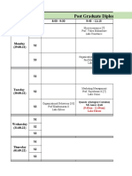 Time Table For Term 1, Week 5