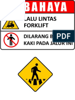 Jalur Forklift Dan Pejalan Kaki