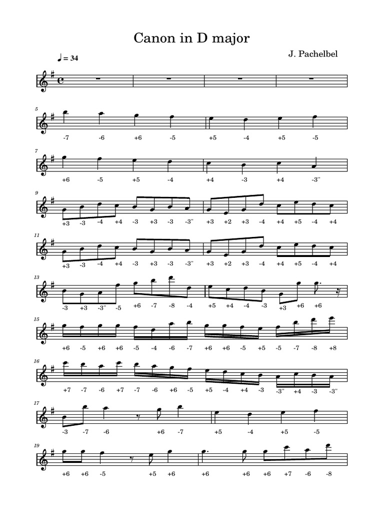 pachelbel canon in d harmonica tabs