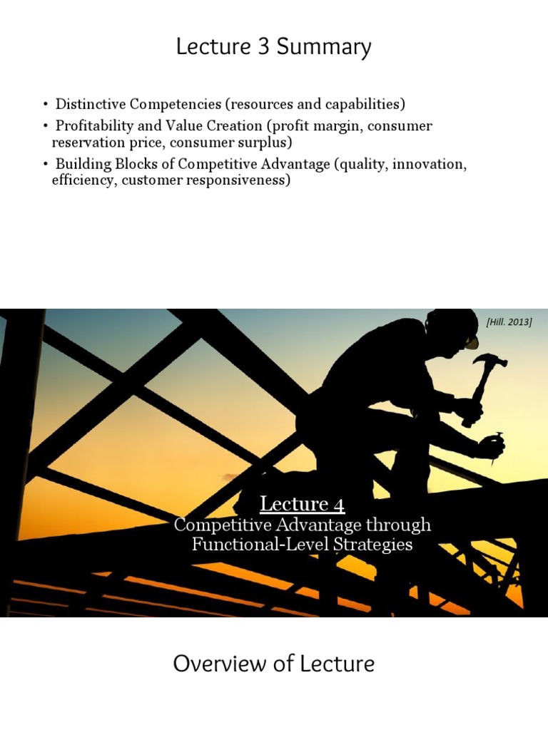 Competitive Advantage Building Blocks | PDF | Competitive Advantage ...