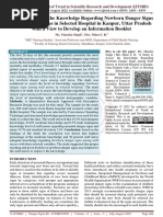 A Study To Assess The Knowledge Regarding Newborn Danger Signs Among Staff Nurses in Selected Hospital in Kanpur, Uttar Pradesh With A View To Develop An Information Booklet