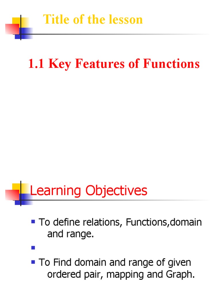 Key features of functions pdf