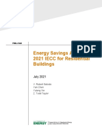 Energy Savings Analysis - 2021 IECC - For Residential Buildings