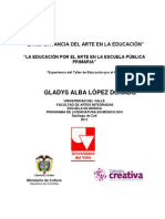LA IMPORTANCIA DEL ARTE EN LA EDUCACION - PDF Gladys López Donado