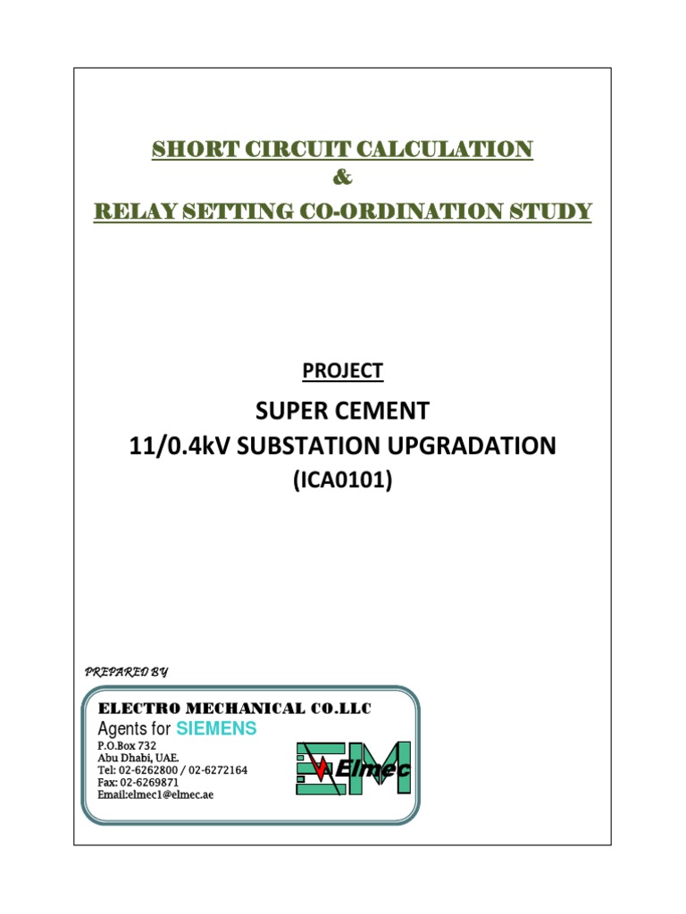 Relay Setting Coordination Study | PDF | Electrical Network ...
