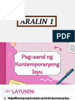 Aralin 1-Pag-Aaral NG Kontemporaryong Isyu