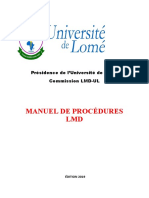 Manuel de Procedures LMD-2019