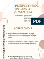 Ang Morpolohiya, Sintaks at Semantika