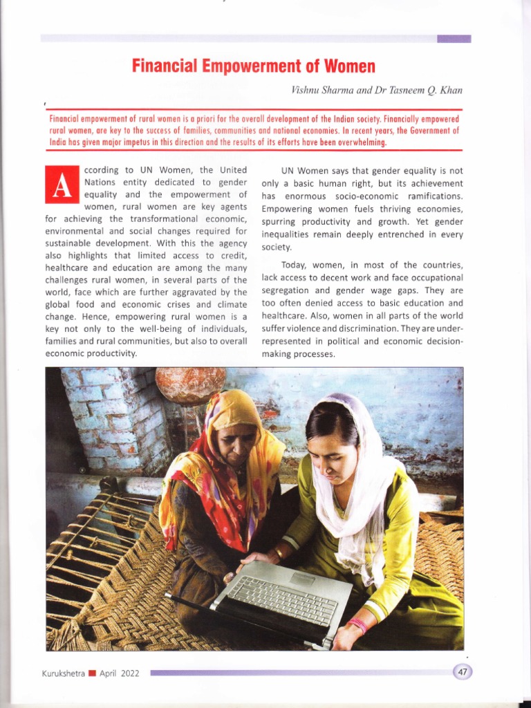 Financial Empowerment of Rural Women | PDF | Economies
