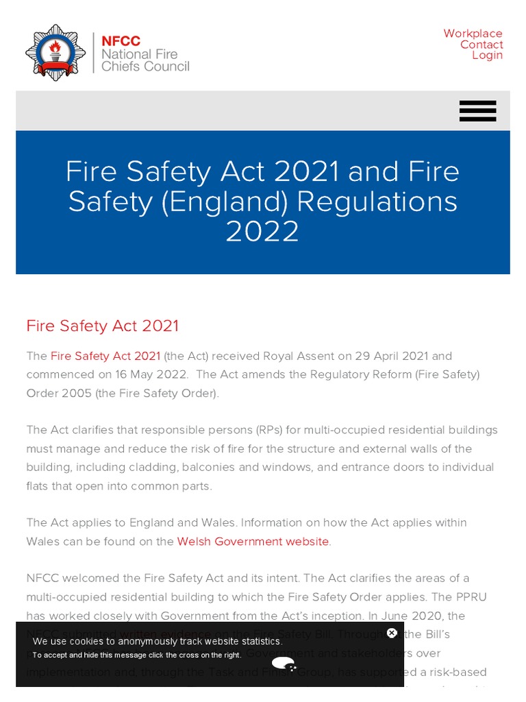 Fire Safety Act 2021 and Fire Safety (England) Regulations 2022 Download Free PDF Risk