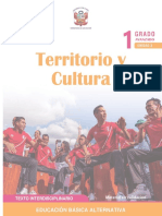 Territorio y Cultura Primer Grado. Ciclo Avanzado - Unidad 3. Texto Interdisciplinario