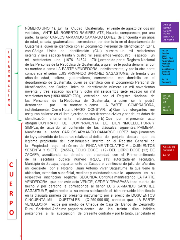Contrato de Compraventa en Guatemala | PDF | Guatemala | Justicia