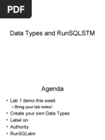 Data Types and Runsqlstm