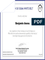 lean Six Sigma White belt Certificate