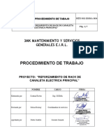 PETS-MK-SSOMA-004 PROCEDIMIENTO PARA REFORZAMIENTO DE RACK DE CANALETA ELECTRICA PRINCIPAL