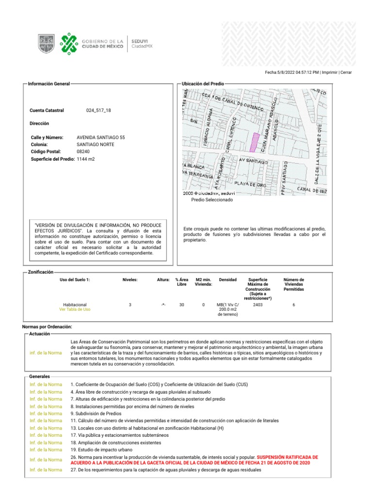 Normatividad Uso de Suelo CDMX PDF Zonificación Planificación urbana