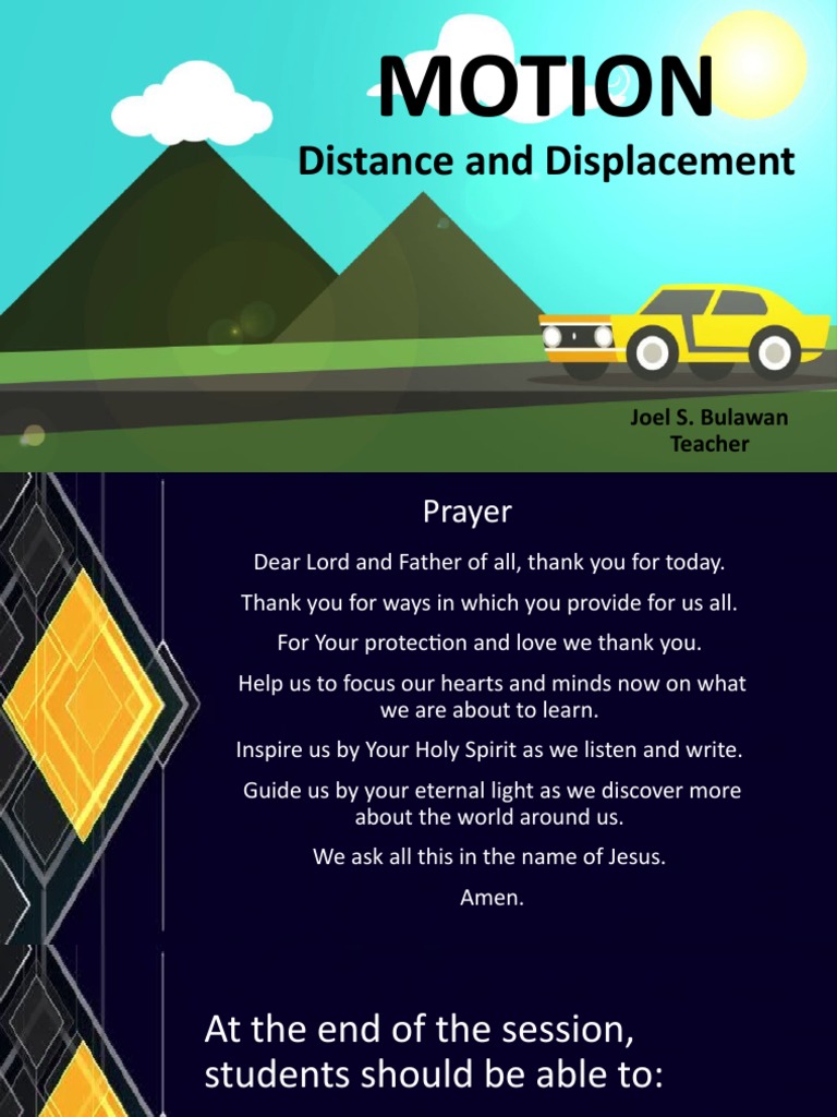 Motion Distance Vs Displacement PDF Distance Euclidean Vector