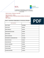 Profil: Techniciens Spécialisés en Commerce (Poste6)