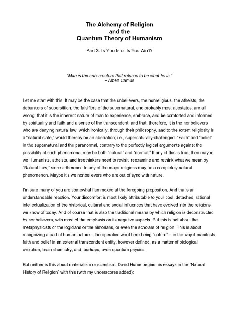 The Alchemy of Religion Part 3 | PDF | Epistemology | Cognitive Science