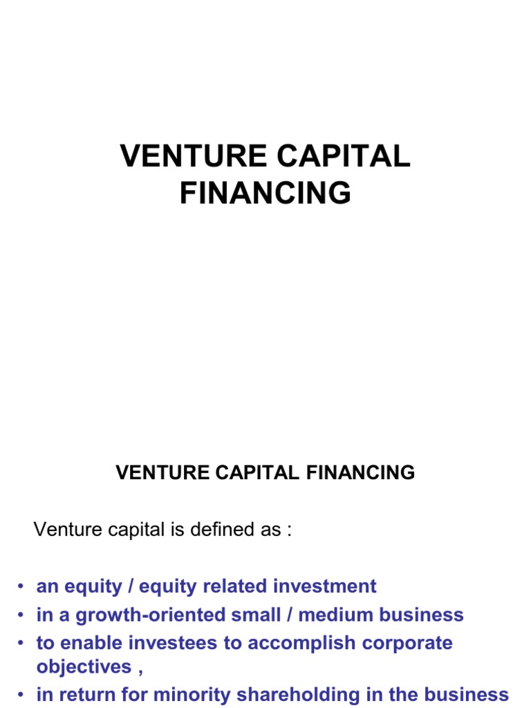 Venture Capital | PDF | Venture Capital | Corporate Finance