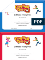 Englishtime Certificates
