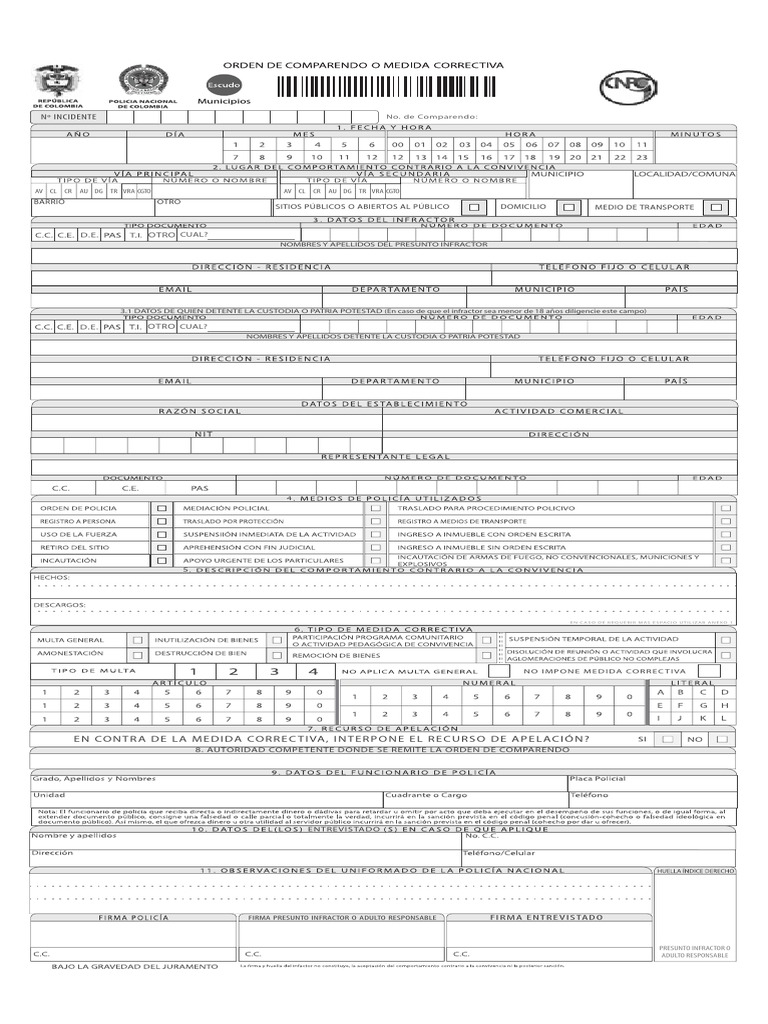 orden-de-comparendo-nacional-o-medidas-correctivas-pdf-pdf-gobierno