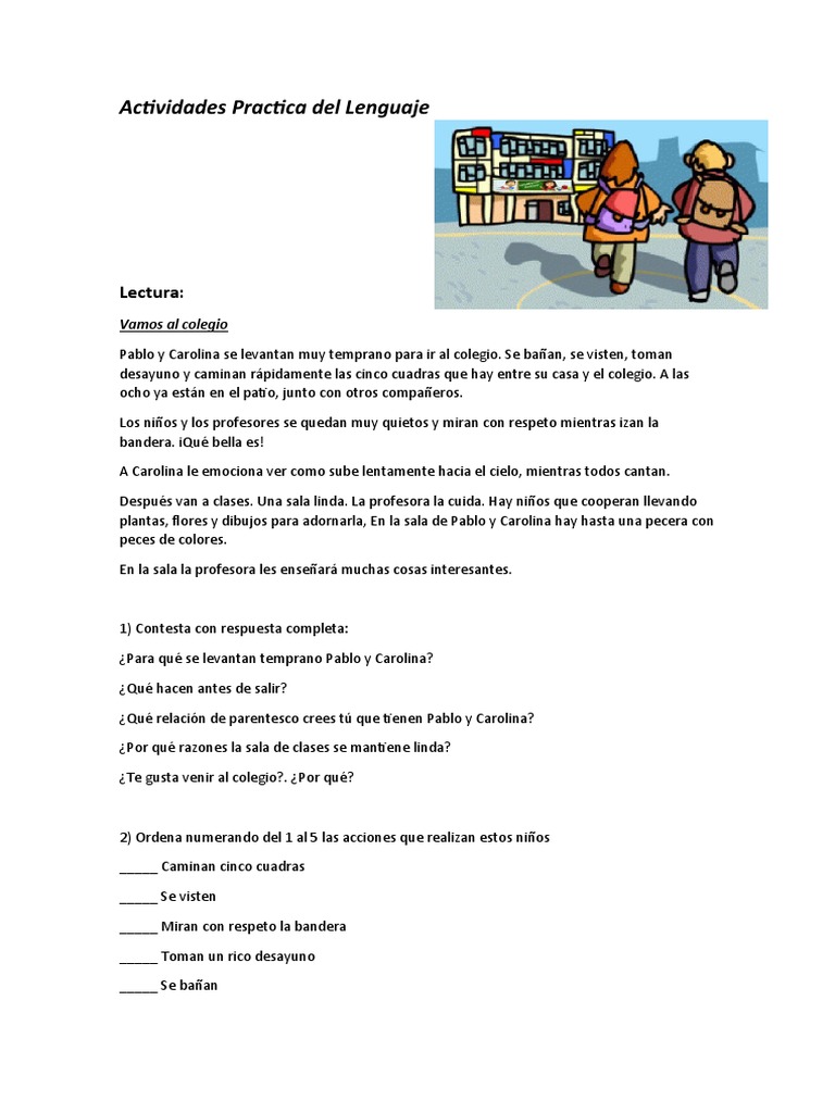 Actividades de Lenguaje para Tercer Grado | PDF | Sustantivo | Plural