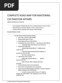 Complete Road Map For CSS Pakistan Affairs by Syed Noor Hussain PDF