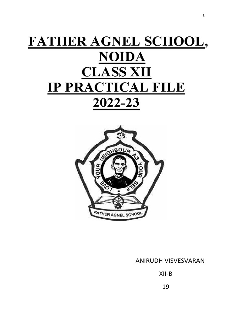 IP Practical File for Class XII Students | PDF | Chart | Computer ...