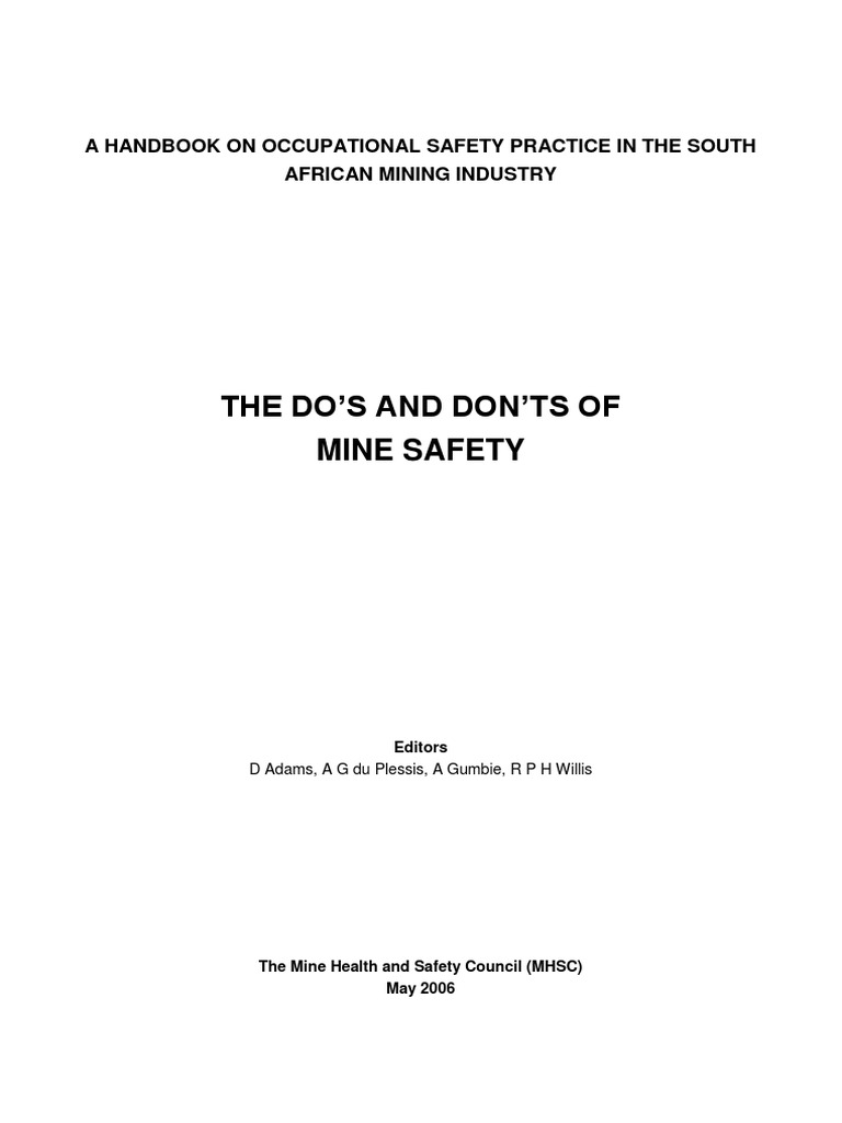 Safety Handbook Manuscript Final PDF Occupational Safety And Health