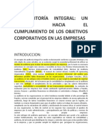 La Auditoría Integral Enfoque de Cumplimiento