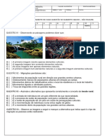 Avaliação de Geografia - 1°