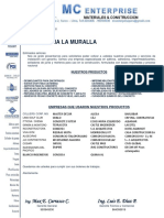 Inmobiliaria La Muralla, Carta de Presentacion - MC Enterprise