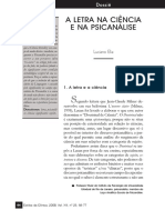 A Letra Na Ciência e Na Psicanálise_Luciano Elia.