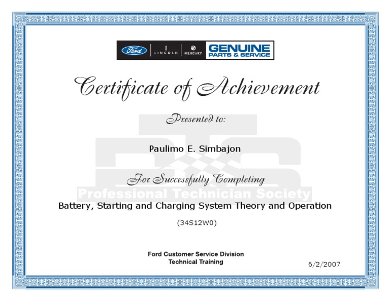 Battery Starting & Charging Theory & Operation PDF