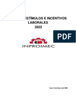 Programas, Políticas o Planes de Incentivos Al Personal