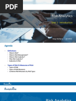 AnalytixWise - Risk Analytics Unit 1 Introduction