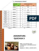 Quechua 3 - cronograma de trabajo con enfoque en la negación e interrogación