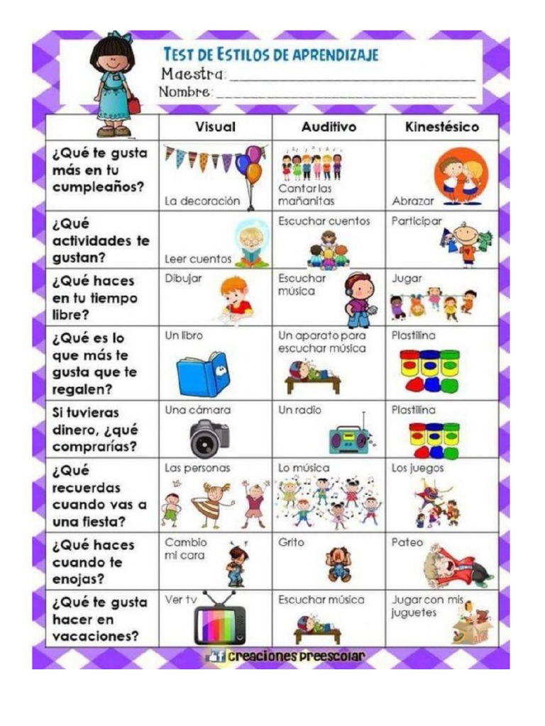 Test Estilos de Aprendizaje | PDF