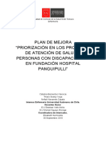 Plan de Mejora Hospital Panguipulli,