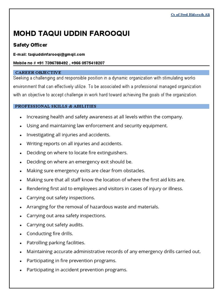 KAT SAFETY OFFICER Aramco Approved PDF Occupational Safety And Health Safety
