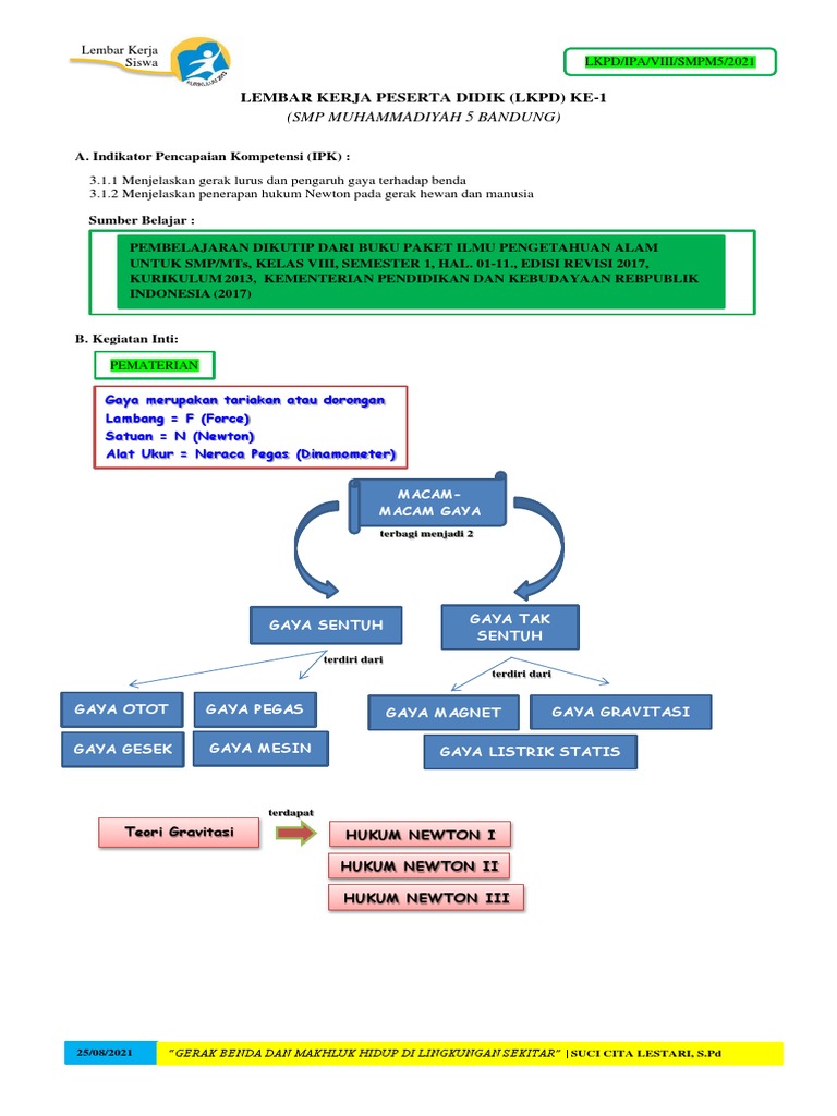2.LKPD Gaya Benda | PDF