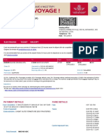 RAM ticket receipt for travel from Dakar to Lyon