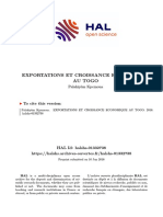 Publication Exportations Et Croissance Economique Togo