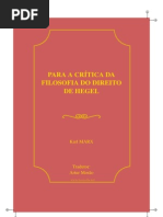 Marx Karl Para a Critica Da Filosofia Do Direito de Hegel