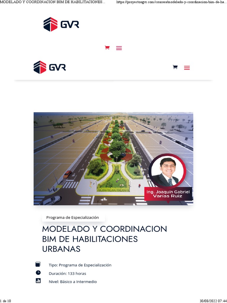 Modelado y Coordinacion Bim de Habilitaciones Urbanas GVR Pe | PDF ...